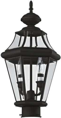 Miniatura 2 de Livex Lighting 2264-02 - Farol de poste para exteriores, 2 luces, latón pulido