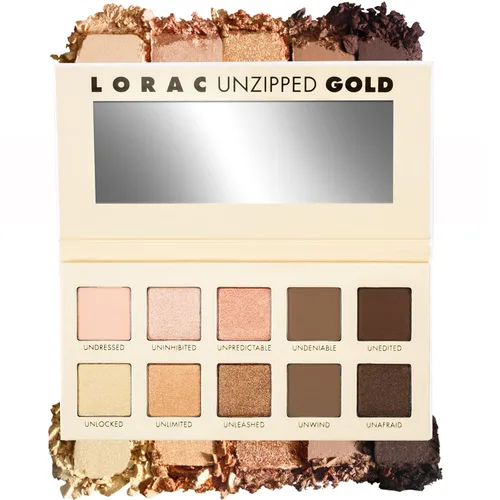 Miniatura 8 de LORAC Paleta de sombras de ojos sin cremallera, acabado mate y purpurina Dorado