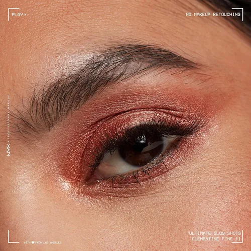 Miniatura 2 de NYX PROFESSIONAL MAKEUP Ultimate Glow Shots, sombra de ojos líquida, sombra de ojos brillante de larga duración con vitamina C - Clementine Fine