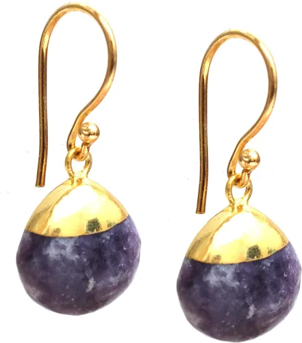 Miniatura 12 de Gempires - Pendiente de gancho de pera natural, pendiente de meditación, joyería hecha a mano, regalo para ella
