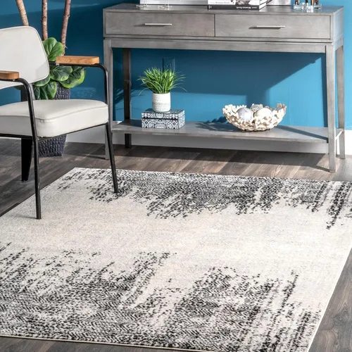 Miniatura 9 de nuLOOM Penélope - Alfombra de pasillo tribal con diseño de chevrones, 2 x 6 pies, color gris