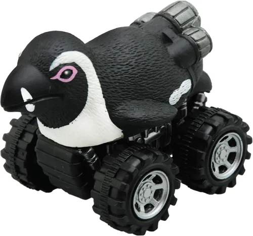 Wild Zoomies - Pingüino Deluxebase. Camiones monstruo de juguete accionados