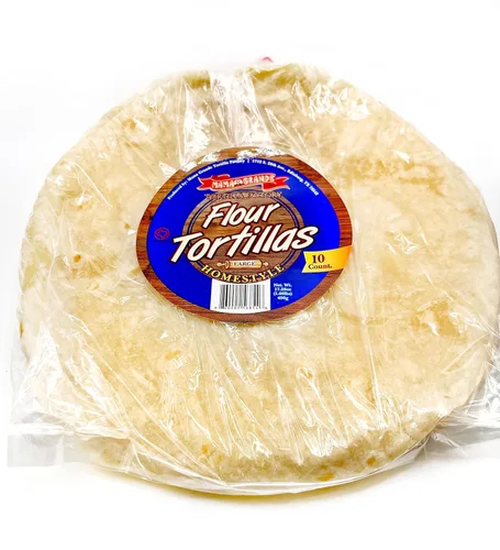 Mama Grande Tortilla Factory - Tortillas de Harina - Tamaño Burrito (Grande) - Diámetro 8.5" - 1 Paquete (10 Tortillas) - Sabor Casero