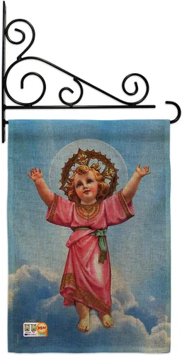 Miniatura 11 de Bandera de arpillera para el jardín de divine Baby Jesus, religiosa, fe, esperanza, gracia, paloma, religión cristiana, Pascua, pequeño, regalo