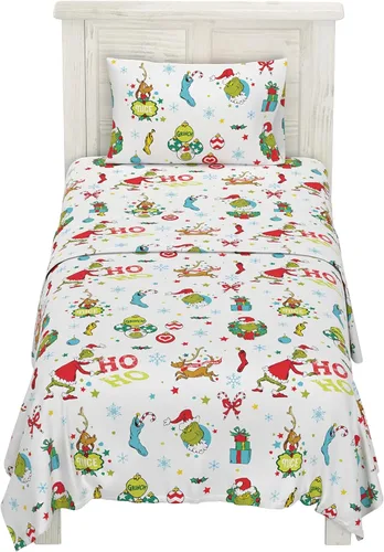 Miniatura 8 de Elfo en la estantería de vacaciones y Navidad - Juego de sábanas súper suaves 100% algodón franela, tamaño matrimonial