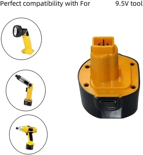 Miniatura 3 de 4800mAh Ni-MH Replacement Battery Compatible for Dewalt 9.6V Batteries DE9061 DE9062 DW9061 DW9062 DE9036 DW911 DW921 with Charger(9.6V-4800mAh-1PCS)