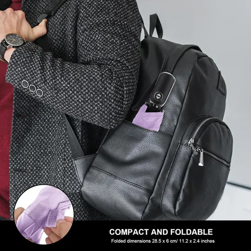 Miniatura 102 de LEAGERA Paraguas de viaje compacto para bolso, mango plano, impermeable para lluvia ligera