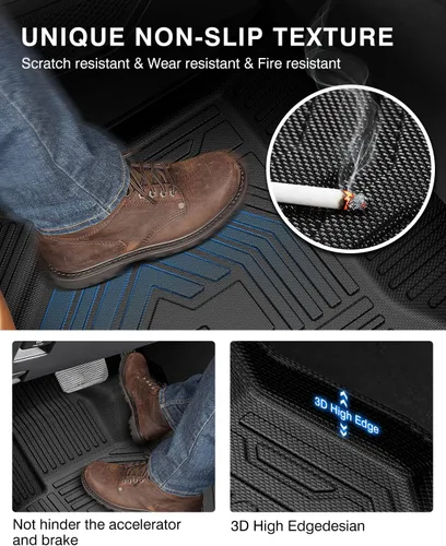 Miniatura 6 de Powerty Alfombrillas y forro de carga para Honda HRV HR-V 2023, 2024, 2025, 2026, accesorios de 2 filas de alfombrillas para todo tipo de clima
