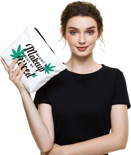 Miniatura 5 de Fokongna Bolsa de maquillaje divertida de malas hierbas, regalos divertidos para la mejor amiga, regalos de broma para mujeres, regalo de viaje