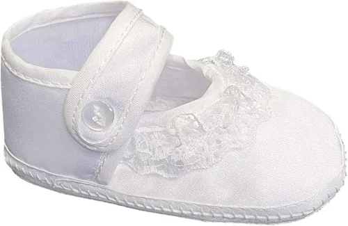 Miniatura 5 de Swea Pea & Lilli Zapatos de bautismo para bebé niña, botines blancos con cruz celta