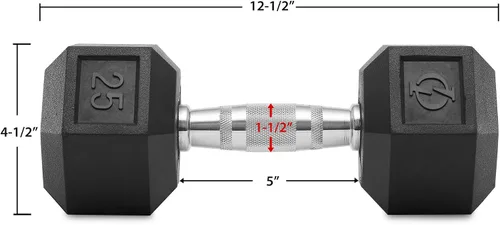 Miniatura 3 de Philosophy Gym Mancuernas hexagonales con revestimiento de goma, pares