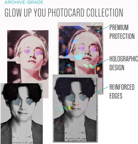 Miniatura 4 de Kit de iniciación protector de tarjetas fotográficas Kpop 4 en 1 Incluye 68 fundas para tarjetas en 3 tamaños estándar, fundas holográficas
