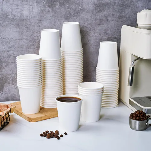 Miniatura 5 de TV TOPVALUE 360 unidades de tazas de papel de 8 onzas, tazas de papel desechables de café de 8 onzas, tazas de bebidas calientes para agua, jugo