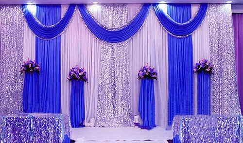Miniatura 9 de Cortinas profesionales de gasa transparente para telón de fondo de boda, kit de tubo y cortina de 10 pies para escenario, cabina de fotos, teatro