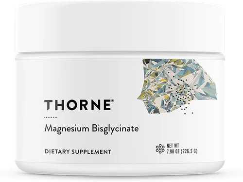 Thorne - Bisglicinato de magnesio, fórmula de magnesio en polvo, favorece un sueño reparador, certificado NSF para el deporte, sin gluten, 6.5