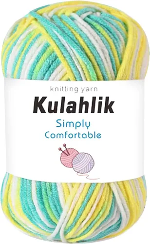 Miniatura 87 de 50g (1x50g) Hilo Acrílico para Crochet y Tejido, Hilo Degradado Colorido, 1 Rollo de Madejas, Hilo Acrílico Multicolor, Perfecto para Proyectos
