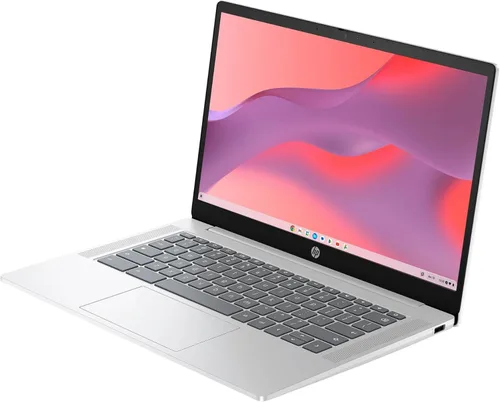 Miniatura 2 de HP Chromebook de 14 pulgadas, procesador Intel N200, 4 GB de RAM, SSD de 128 GB, plata glaciar