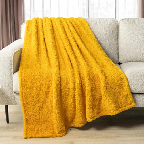 Miniatura 18 de PAVILIA - Manta de sherpa para sofá, gris esponjosa y cálida, manta de felpa suave para cama, acogedora, súper suave y ligera, manta decorativa