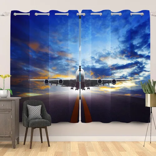 Miniatura 9 de Cortinas opacas de fútbol para dormitorio de niños, con temática deportiva, para sala de fútbol, cortinas de fútbol en blanco y negro