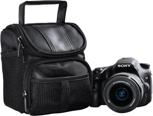 Miniatura 8 de FOSOTO Funda impermeable (con cubierta de lluvia), color negro, compatible con Canon EOS M10 M6 M2 Mrak II M50 M100 Rebel T3i T4i T5 SL1, Nikon P600