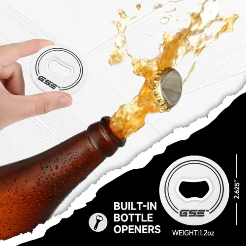 Miniatura 4 de GSE Games & Sports Expert Juego de lanzamiento de arandelas de madera premium con 8 arandelas con abridor de botellas para adultos y familia. Juego