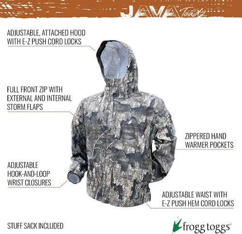 Miniatura 2 de FROGG TOGGS Chaqueta impermeable transpirable Java Toadz 2.5 Camo Ultra ligera para hombre