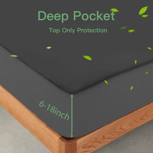 Miniatura 8 de Sufdari Protector de colchón impermeable tamaño Twin, funda de colchón silenciosa con bolsillo profundo de 18 pulgadas, a prueba de chinches