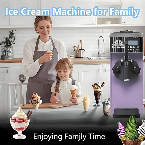 Miniatura 5 de Commercial Ice Cream Maker for Home, Countertop Ice Cream Maker 2.5L/3.5L Capacity, with Auto Clean Function Produces 80-100 Sticks Per Hour