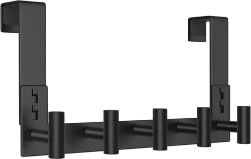 Miniatura 4 de WUIVIUT Ganchos para colgar sobre la puerta, gancho de puerta de metal para colgar, estante de puerta para toalla, baño, dormitorio, soporte