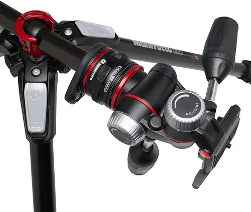 Miniatura 3 de Manfrotto Kit Trípode de 3 secciones, trípode para cámara con cabezal de 3 vías en aluminio con sistema de liberación rápida de movimiento, kit
