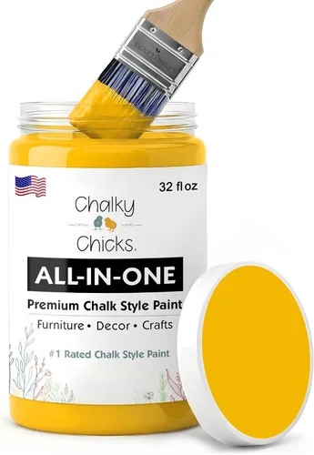 Miniatura 76 de Chalky Chicks - Pintura mate a la tiza, no requiere lijado, 4 onzas líquidas, color gris oscuro (Gun Metal Gray), para muebles, pintura sin Gris