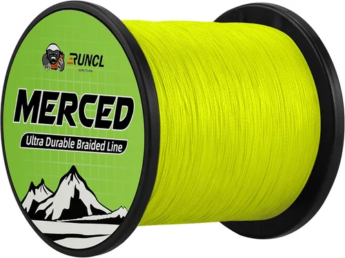 Miniatura 10 de RUNCL Línea de pesca trenzada Merced, 1000, 500, 300 yardas, línea trenzada 4 8 hebras, 6-200 libras, tecnología de tejido patentada, tecnología