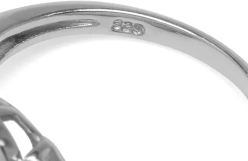 Miniatura 4 de Silvershake Anillo de plata de ley 925 con diseño de nudo celta triquetra Trinity de cabujón