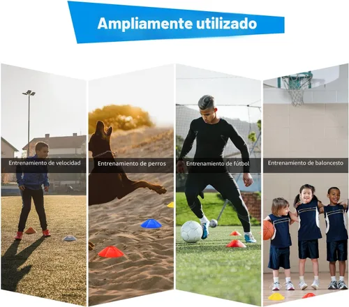 Miniatura 5 de 25/50/100 piezas de conos de disco, conos de agilidad de fútbol con bolsa de transporte y soporte, conos de fútbol para entrenamiento deportivo