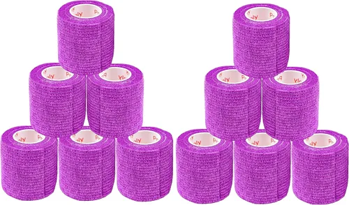 Miniatura 59 de Cinta adhesiva para veterinarios (negro) (paquete de 2) (2 pulgadas x 15 pies), autoadhesiva, adherente, cohesiva, flexible, autoadhesiva, rollo