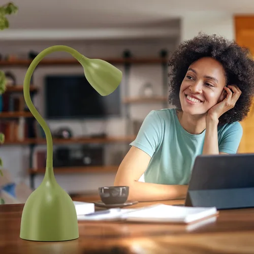 Miniatura 8 de Lámpara de Escritorio de Cuello de Cisne EJIAXIN 360° Luz de Lectura LED Flexible Lámpara de Escritorio Pequeña para Espacios Pequeños Lámpara