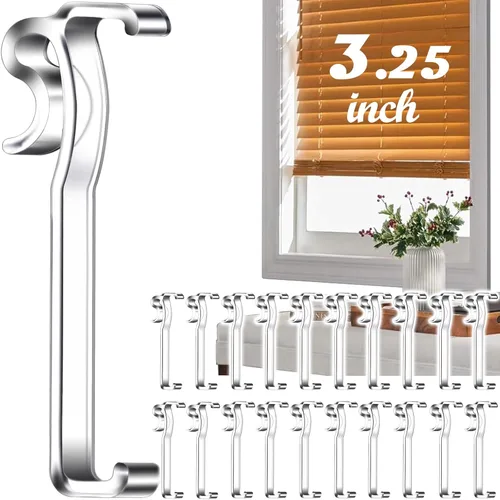 Miniatura 11 de Clips de cenefa de 3.25 pulgadas, clips de cenefa de plástico transparente para horizontal (6 piezas)
