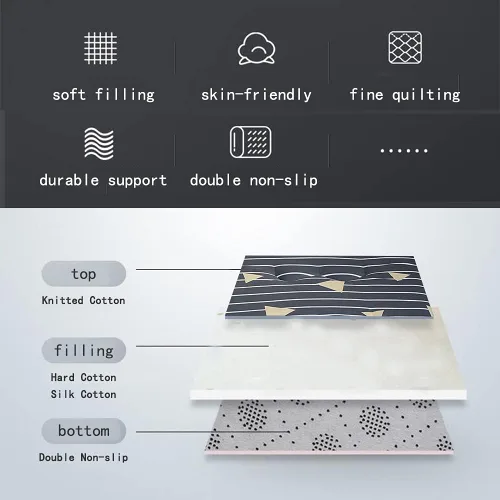 Miniatura 7 de ZWDYY Colchón de futón japonés, colchón enrollable para dormitorio de estudiantes, colchón para cama de suelo, colchón, colchón plegable tatami