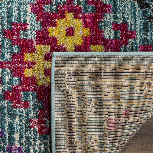 Miniatura 26 de SAFAVIEH Monaco Collection - Alfombra para pasillo, 2.2 x 6 pies, diseño bohemio de enrejado de diamantes, no desprende pelusa y de fácil cuidado