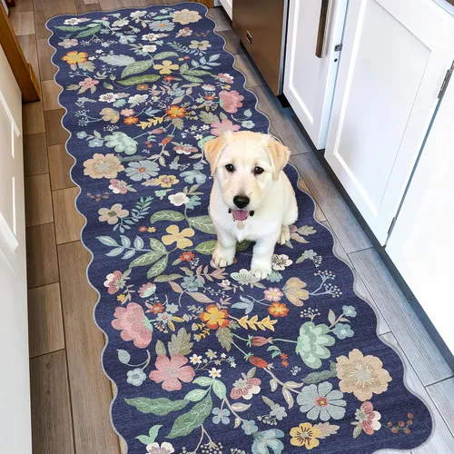 Miniatura 103 de Alfombra lavable para pasillo - 2x7 alfombras de cocina, alfombra para entrada, alfombra vintage, suave, alfombra antideslizante para piso, alfombra