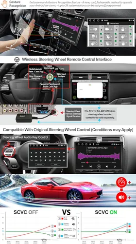 Miniatura 5 de [Pantalla QLED de 10.1 pulgadas] ATOTO S8 Ultra Plus Estéreo de automóvil de doble DIN, receptor de video Android en el salpicadero de 6G+128G
