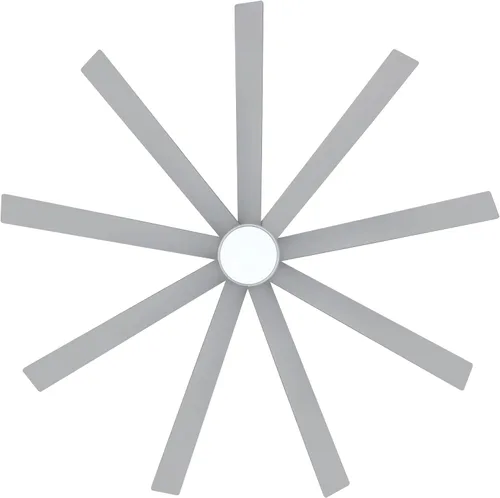 Miniatura 8 de LEDLUX Ventilador de techo con motor CC de 84 pulgadas con luz, control remoto de 6 velocidades, motor reversible, moderno ventilador de techo Plata