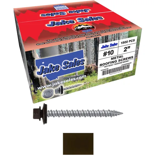 Miniatura 39 de Brite - Tornillos para techos de metal blanco (10 x 2 unidades), cabezal de arandela hexagonal, arranque automático/roscado, arandela EPDM, 3 x 250