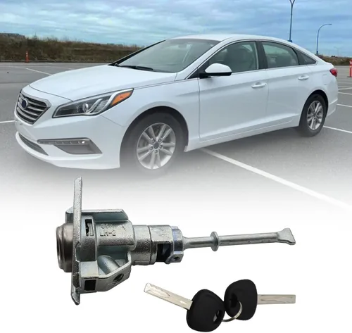XQSMWF Cilindro de cerradura de puerta con 2 llaves controlador izquierdo compatible con Hyundai Sonata 2009-2014 compatible con Sonata Hybrid