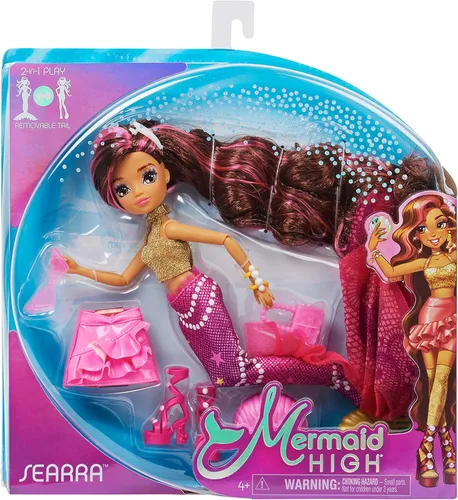 Miniatura 2 de MERMAID HIGH, Searra - Muñeca de sirena de lujo y accesorios con cola extraíble, ropa de muñeca y accesorios de moda, juguetes para niños para niñas