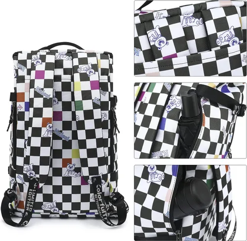 Miniatura 3 de Kalesi Bolsa de lona para gimnasio, 4 vías, impermeable, con compartimento para zapatos, para viajes, deporte, senderismo, laptop