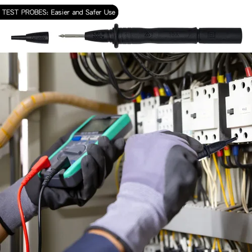 Miniatura 6 de Cables de prueba de multímetro, juego de adaptador de sonda de prueba de aguja de medidor, clips de alineador, kit de cables de prueba electrónicos