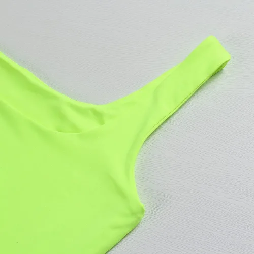 Miniatura 3 de Artfish - Camiseta corta casual y básica con tirantes delgados y cuello cuadrado, sin mangas, de doble capa, ombliguera para entrenamiento