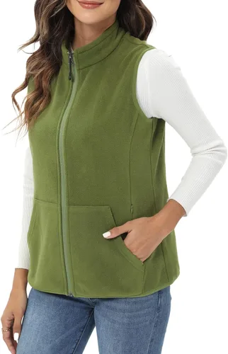 Miniatura 4 de Xeoxarel Chaleco de forro polar para mujer con 6 bolsillos (XS-2XL)