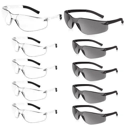 Miniatura 10 de Salfboy Juego de 30 gafas de seguridad tintadas con resistencia a arañazos ANSI Z87.1, gafas de protección ocular resistentes a arañazos para 118-30